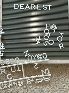 Letter Board with 1" Letters